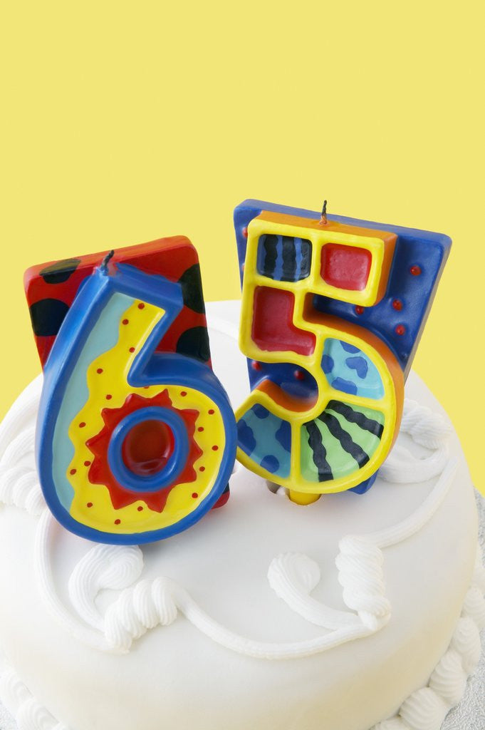 Detail of 65 Birthday Cake Decorations by Anonymous