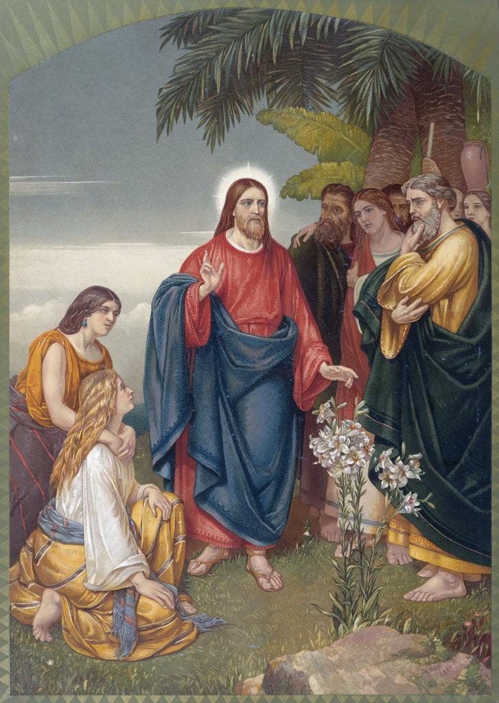 Detail of The Sermon on the Mount by Charles Rolt