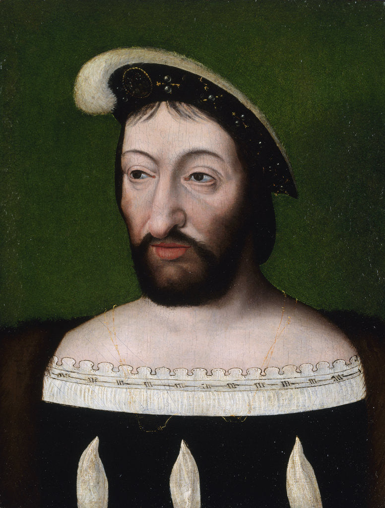 Detail of Portrait of King Francis I of France by Joos van Cleve