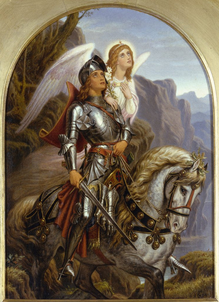 Detail of Sir Galahad and His Angel by Noel Paton