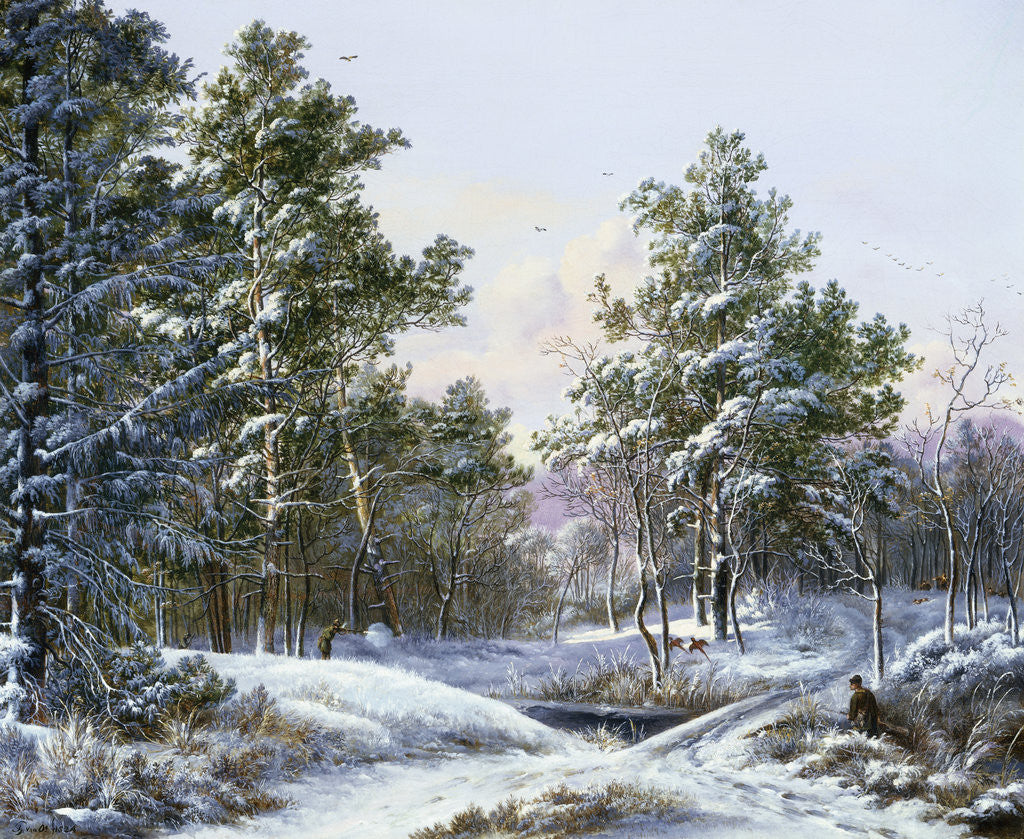 Detail of A Fine Winter's Day by Pieter Gerardus van Os