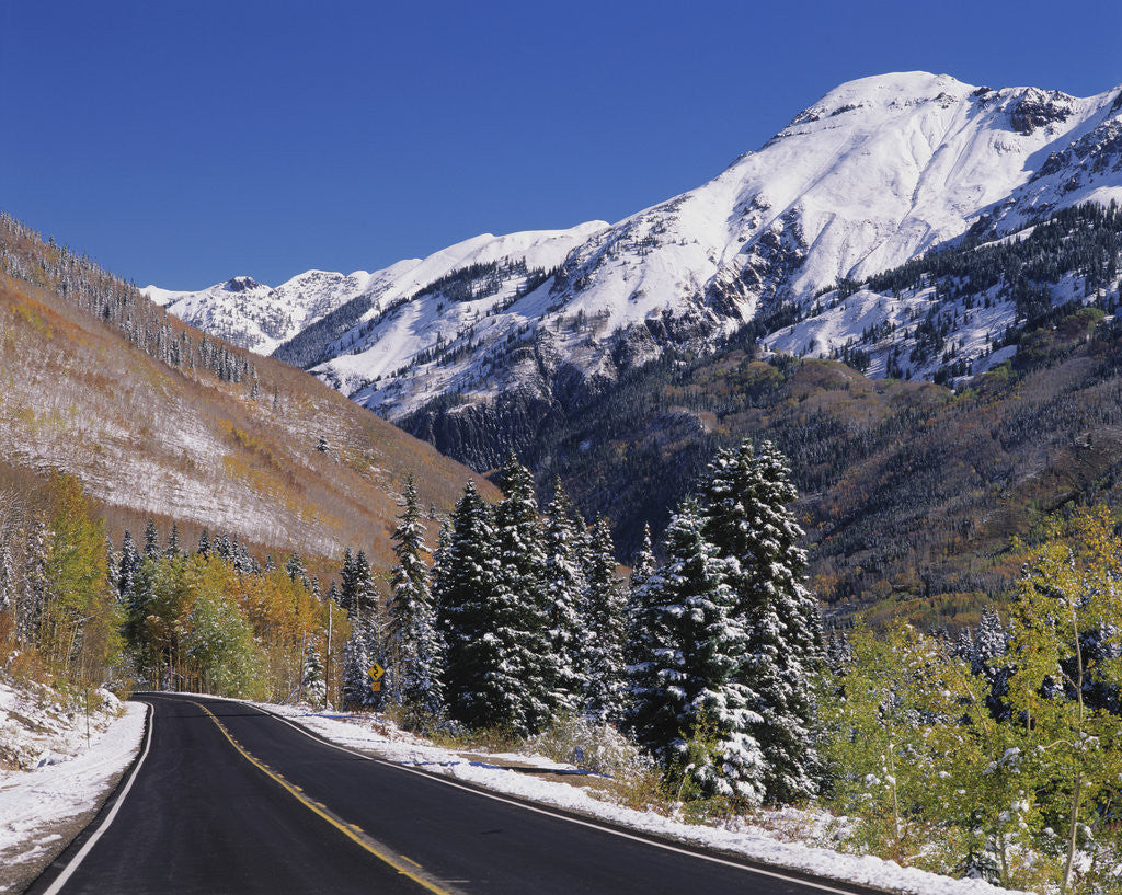 Detail of Mountain Highway in Winter by Anonymous