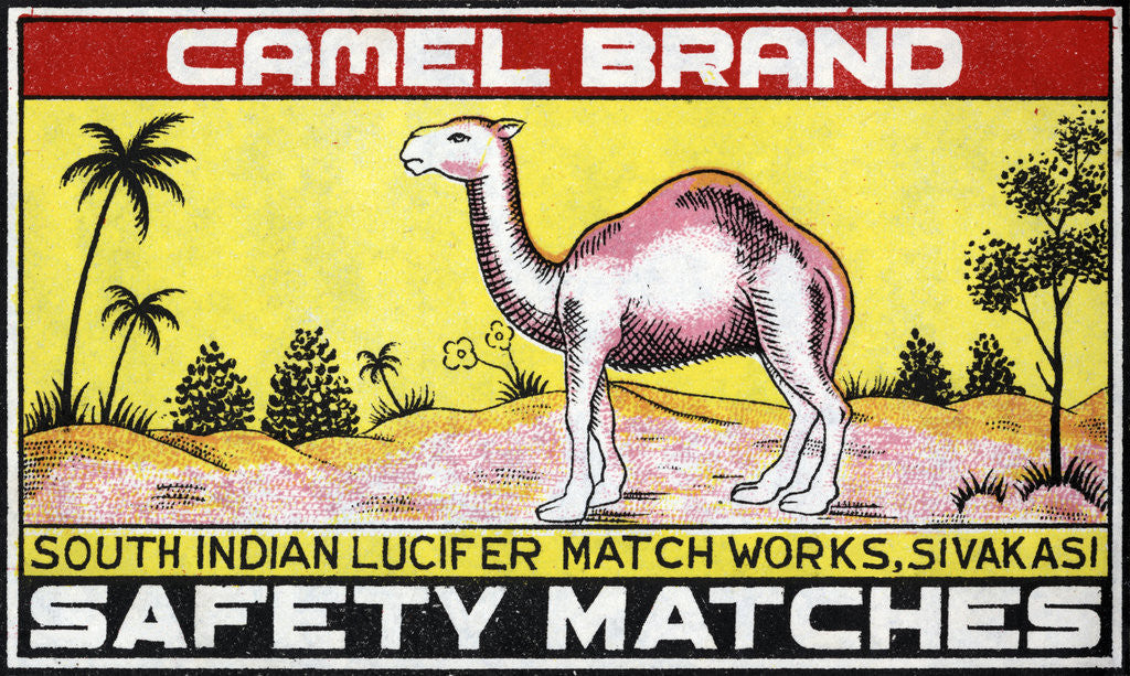 Detail of Camel Brand Indian Matchbox Label by Corbis