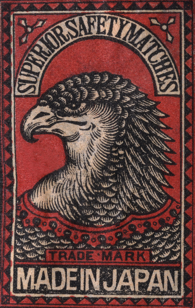 Detail of Japanese Matchbox Label with an Eagle Head by Anonymous