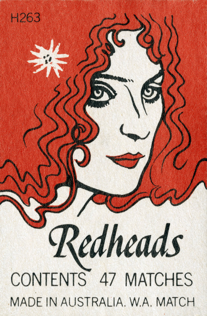 Detail of Redheads Matchbox Label by Anonymous