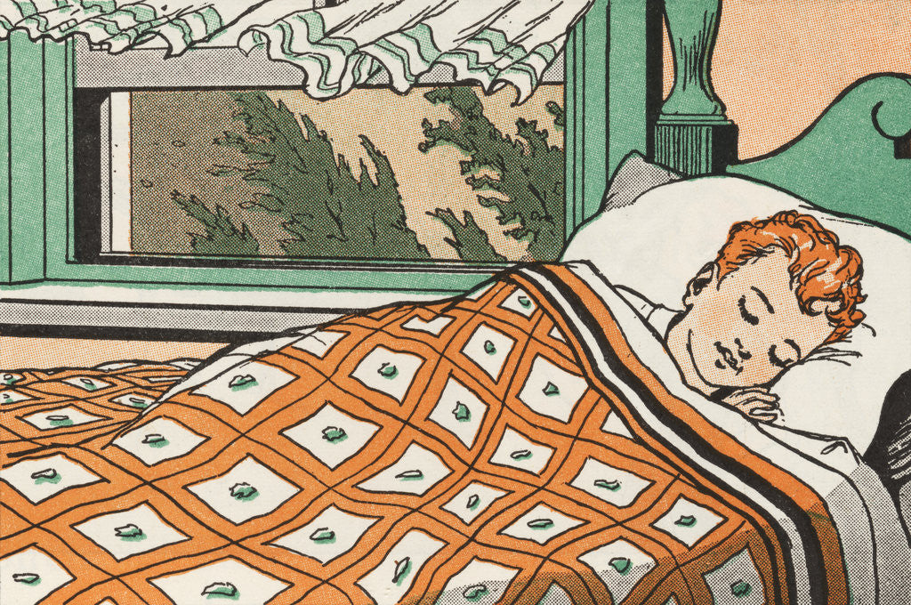 Detail of Illustration of a Sleeping Boy by Anonymous