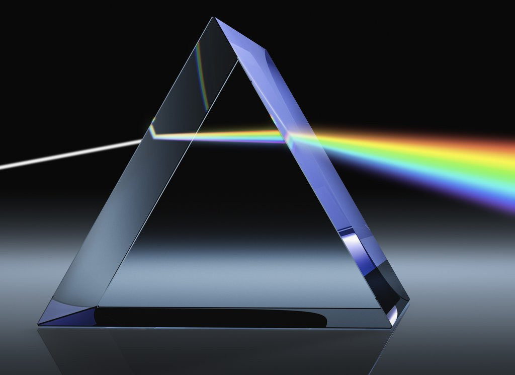 Detail of Light Beam Through Glass Prism by Anonymous