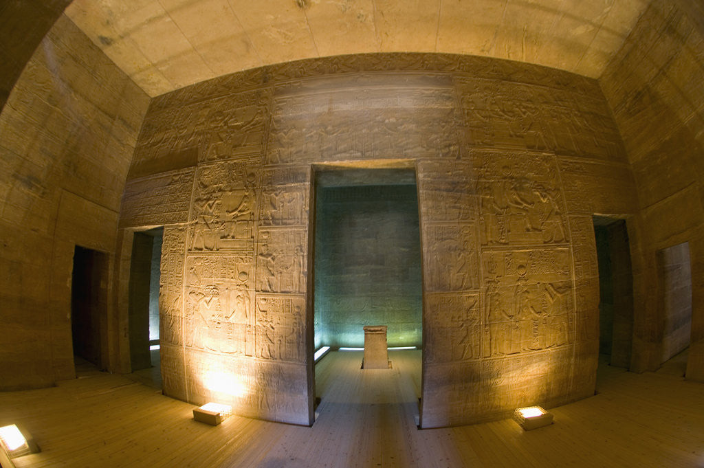 Detail of Interior Worship Area in the Temple of Philae by Anonymous
