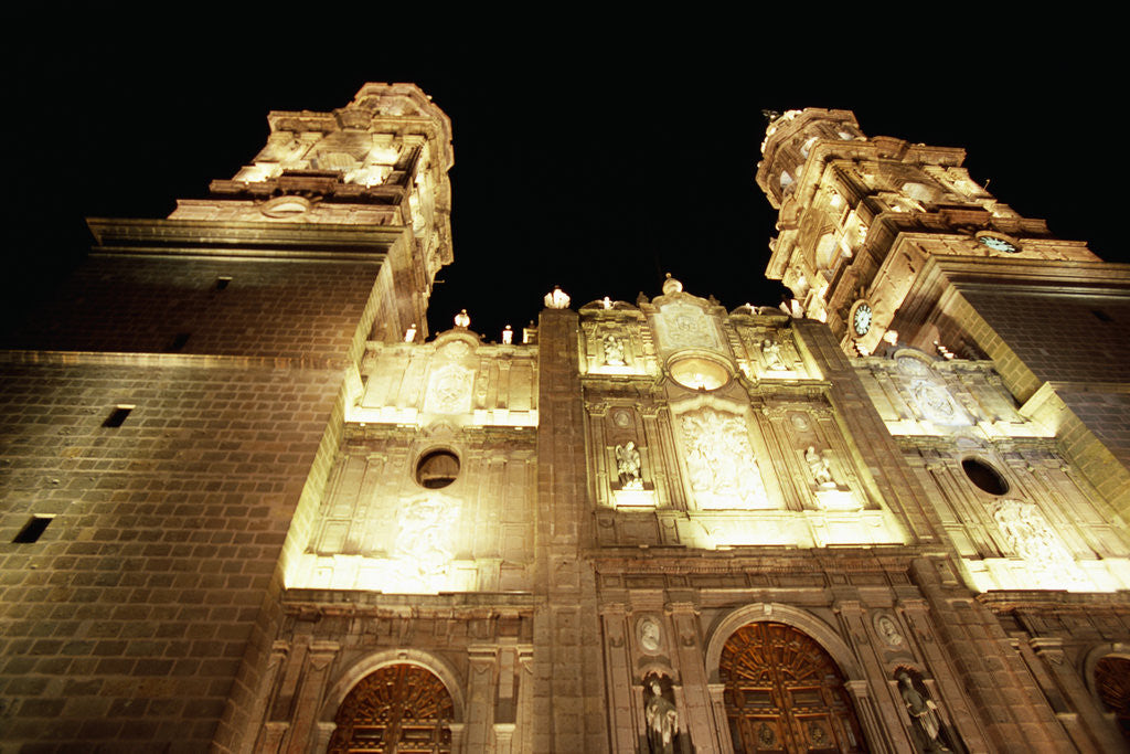 Detail of Catedral de Morelia at Night by Anonymous