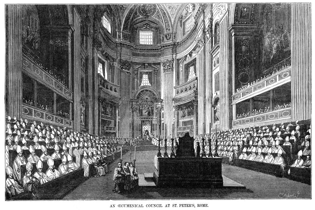 Detail of An Ecumenical Council at St. Peter's, Rome by Anonymous