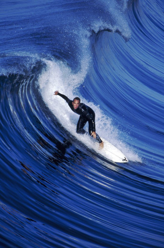 Detail of Surfer Riding a Wave by Anonymous