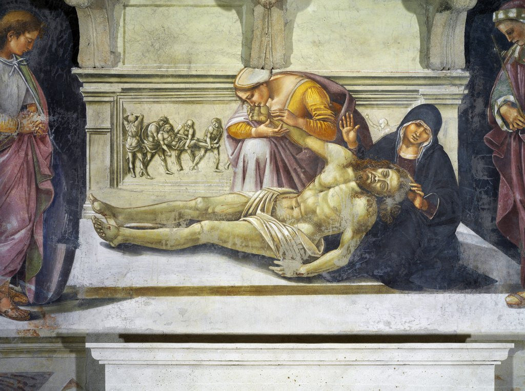 Detail of Lamentation over the Dead Christ by Luca Signorelli