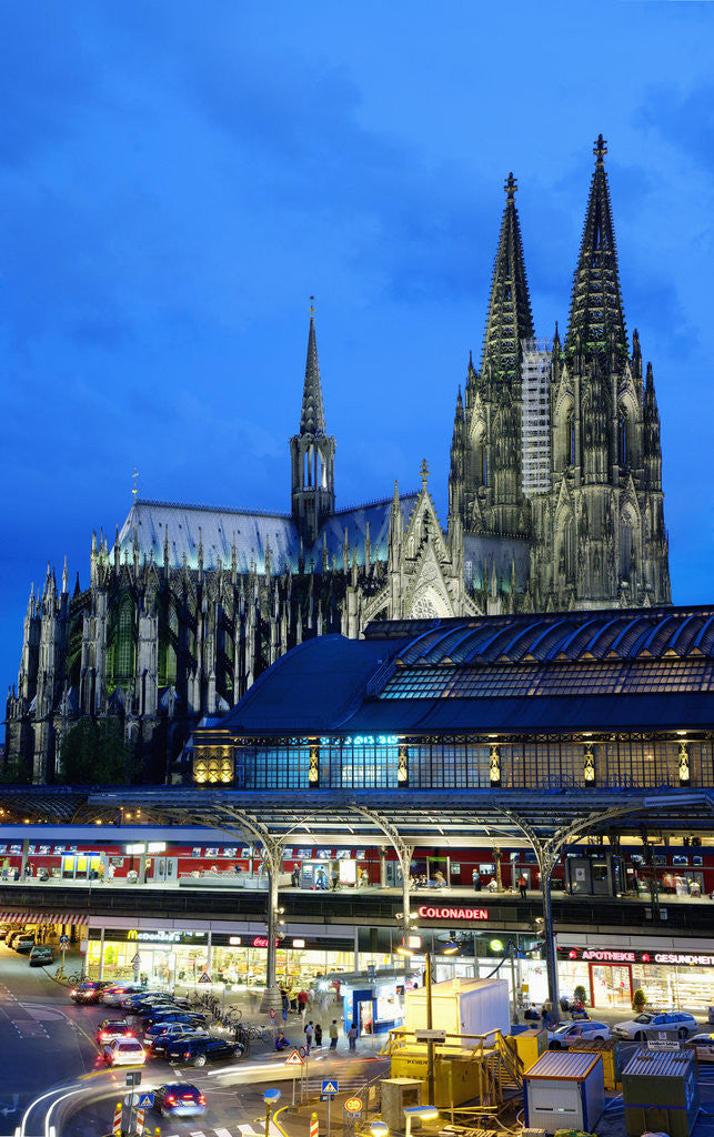 Detail of Cologne Cathedral and Railway Station by Anonymous