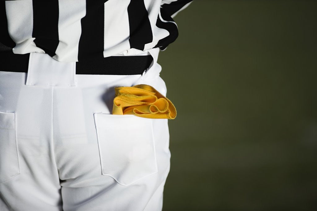 Detail of Referee with Penalty Flag in Pocket by Anonymous
