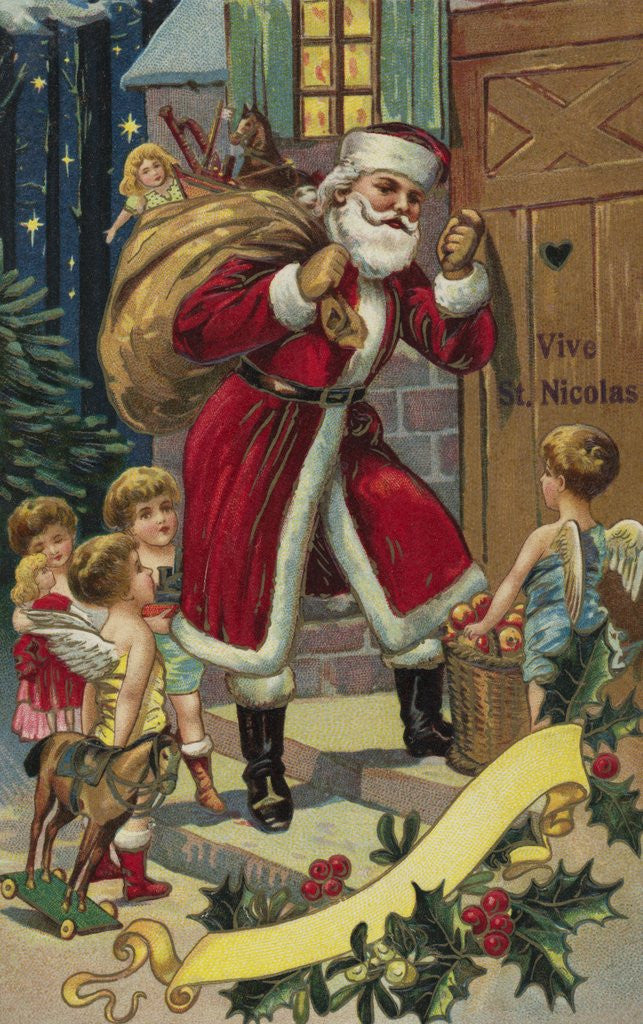 Detail of Vive St. Nicolas Postcard by Anonymous