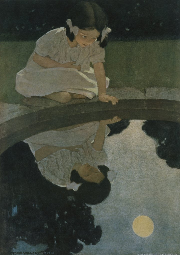 Detail of The Senses: Seeing by Jessie Willcox Smith