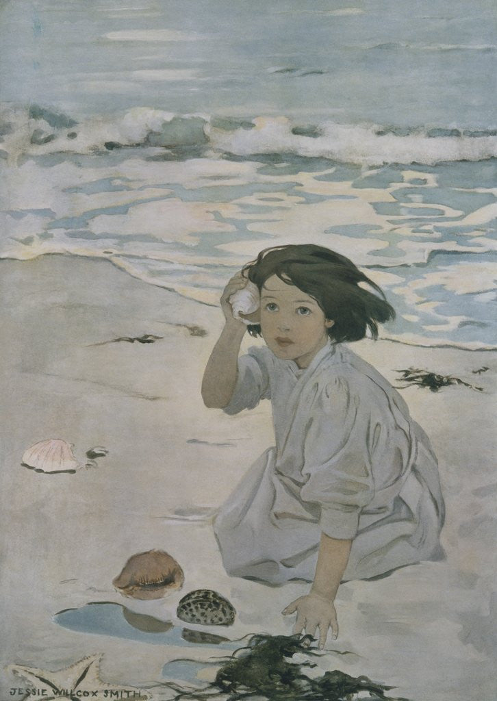 Detail of The Senses: Hearing by Jessie Willcox Smith