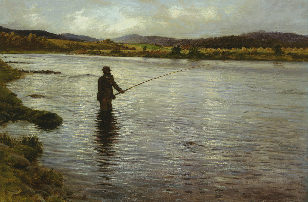 Detail of Salmon Fishing on the Dee by Joseph Farquharson
