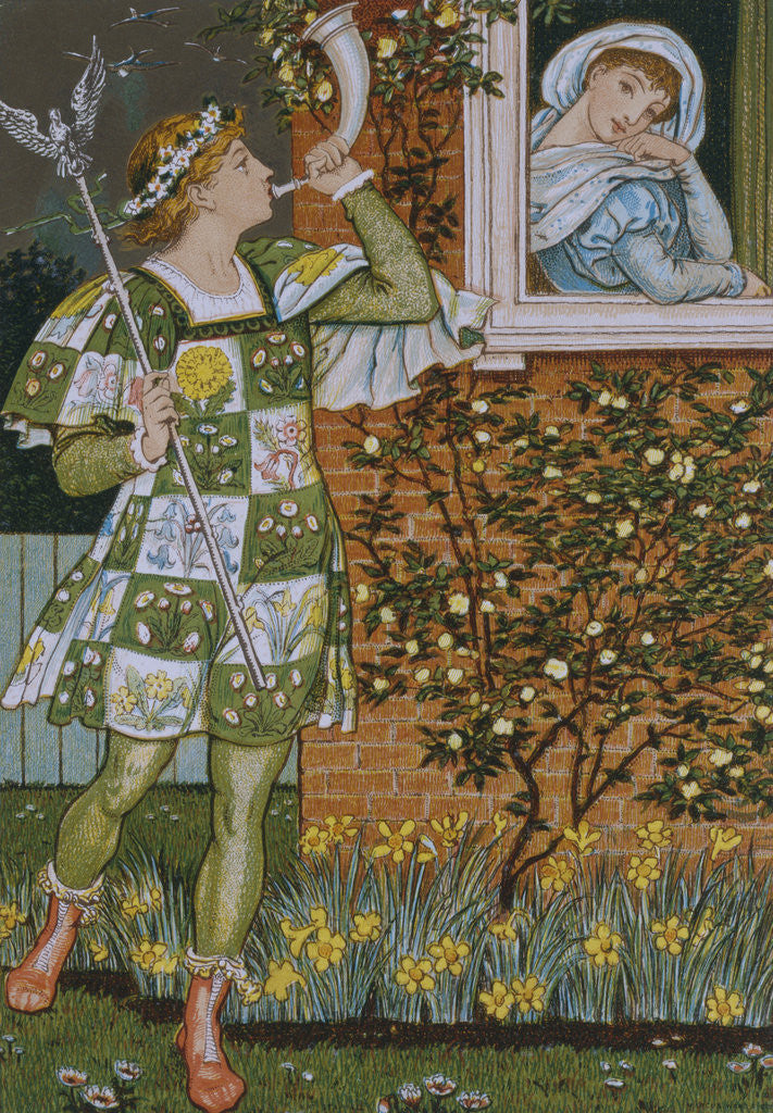 Detail of The Garden of Love by Walter Crane
