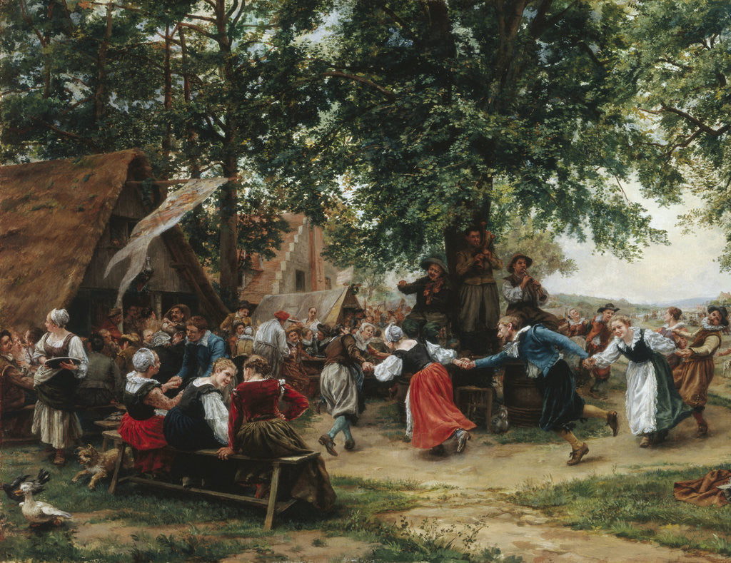 Detail of The Village Fete by Jean Charles Meissonier