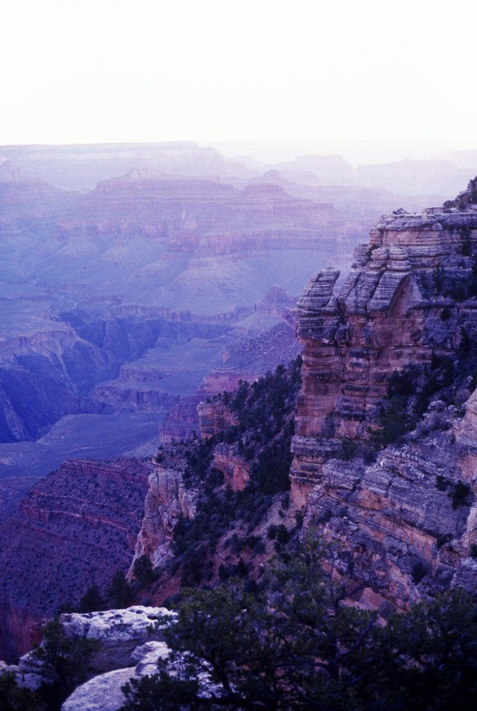 Detail of Sunset paints the Grand Canyon purple and mauve by Anonymous