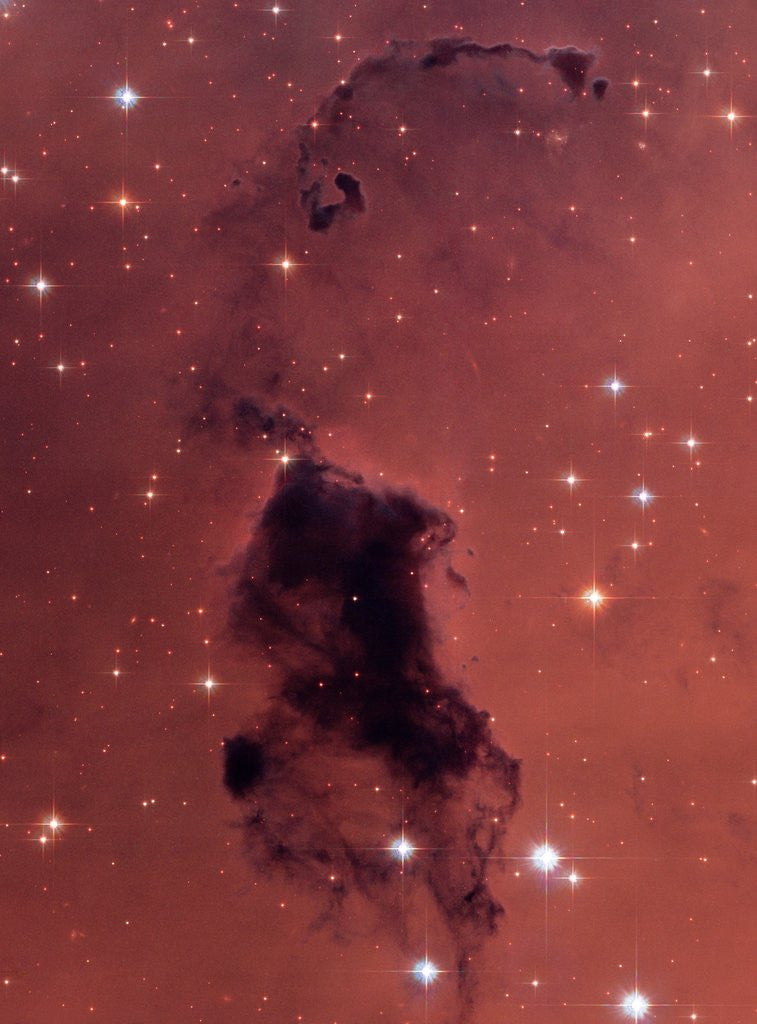 Detail of Gas and Dust in NGC 281 Galaxy Cluster by Anonymous