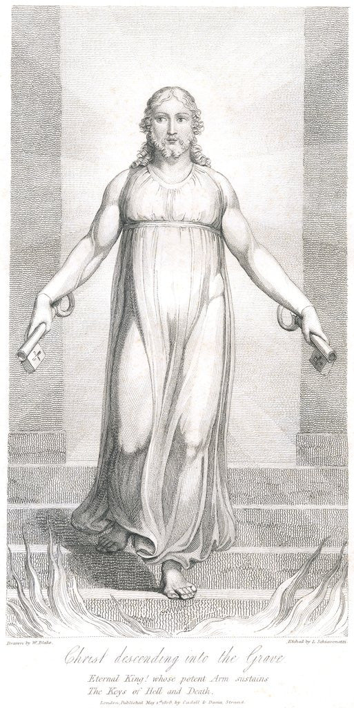 Detail of Christ Descending into the Grave by William Blake
