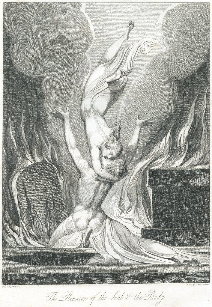 Detail of The Reunion of the Soul and the Body by William Blake