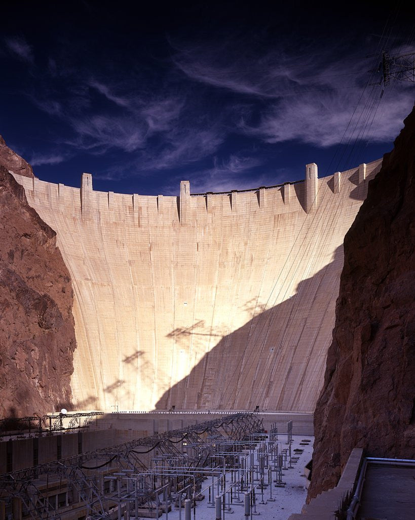 Detail of Dramatic light on the Hoover Dam by Anonymous