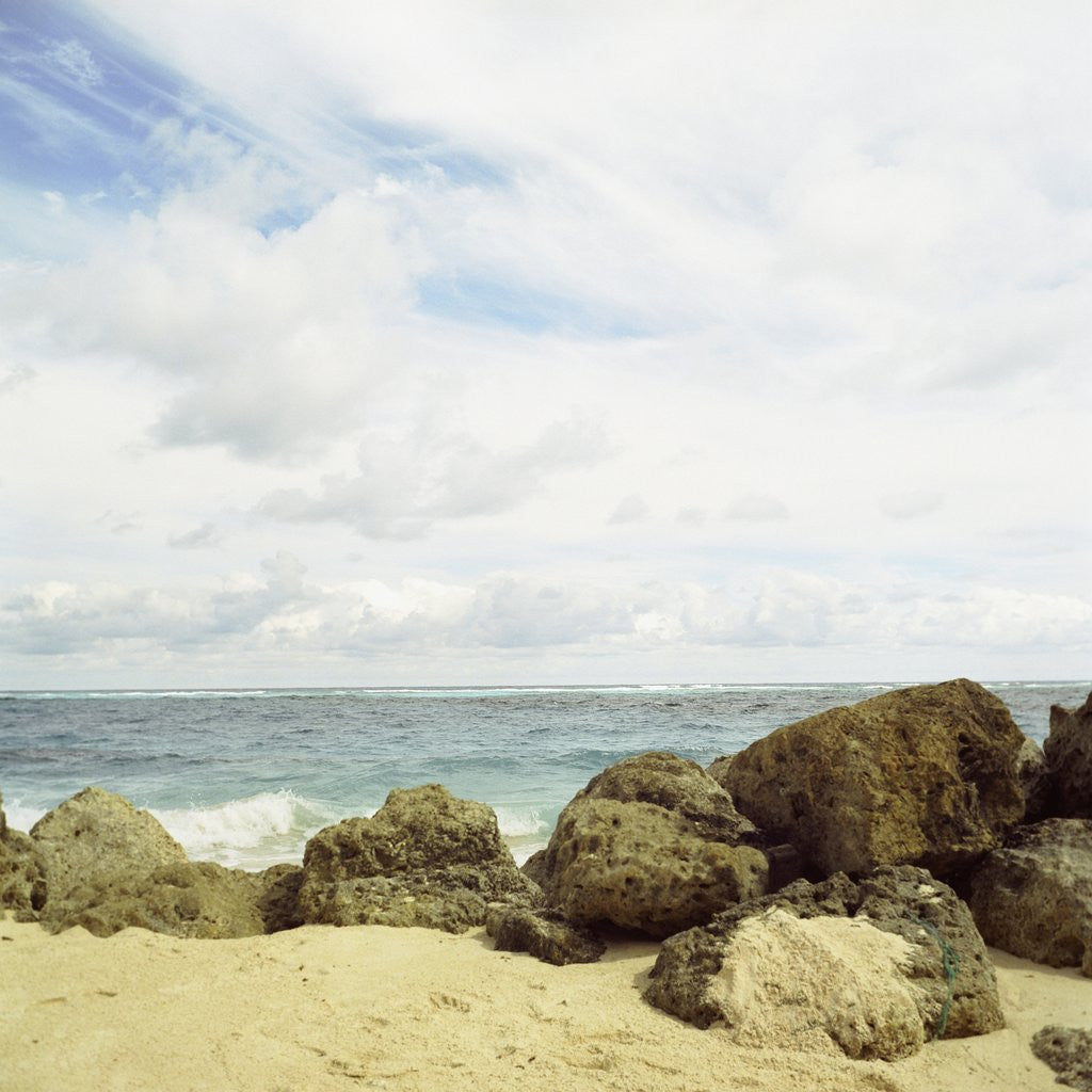 Detail of Rocks by the Sea by Anonymous