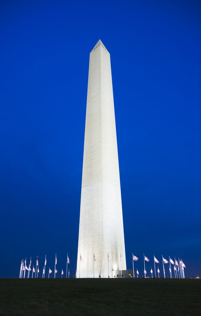 Detail of Washington Monument at Night by Anonymous