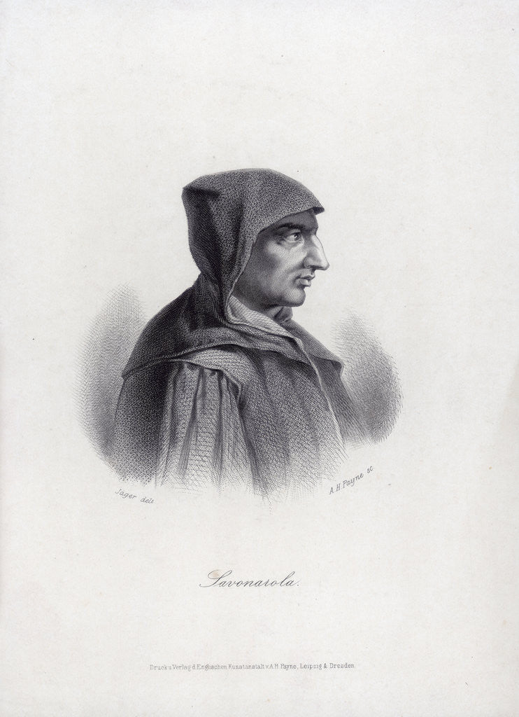 Detail of Savonarola by A.H. Payne