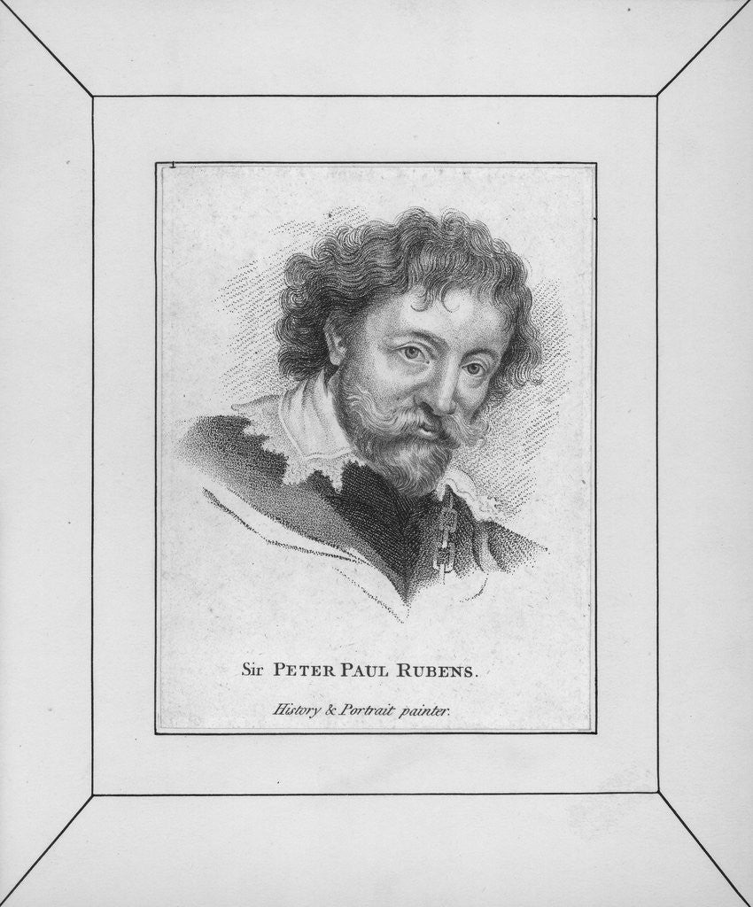 Detail of Portrait of Sir Peter Paul Rubens by Anonymous