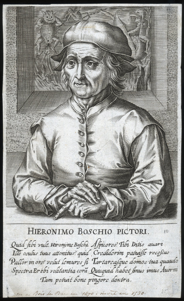 Detail of Portrait of Hieronymus Bosch by Anonymous