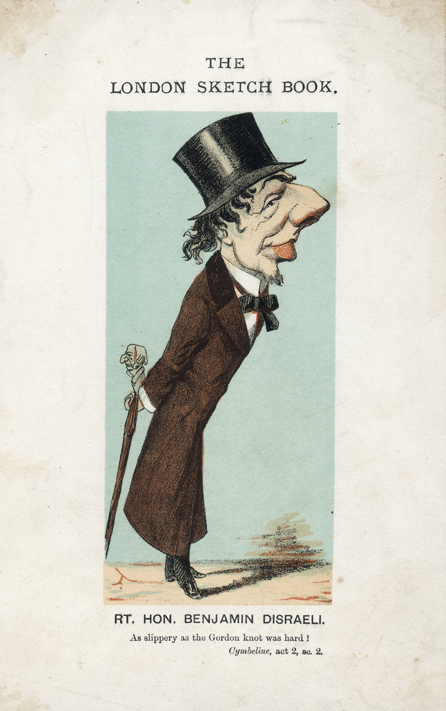 Detail of Rt. Hon. Benjamin Disraeli Caricature by Anonymous