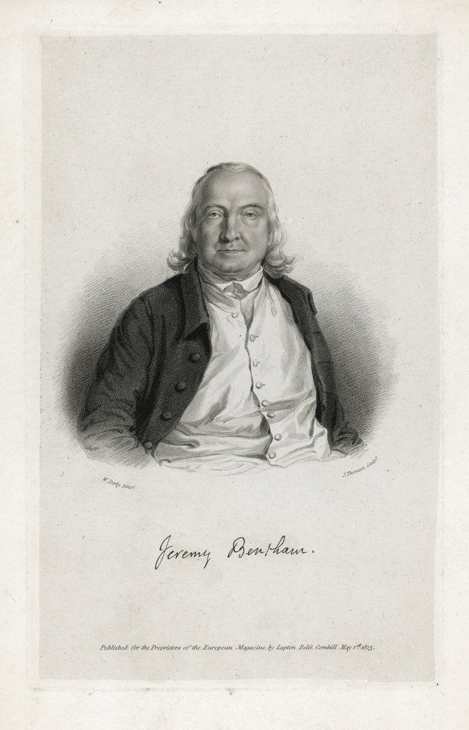 Detail of Portrait of Jeremy Bentham by James Thomson