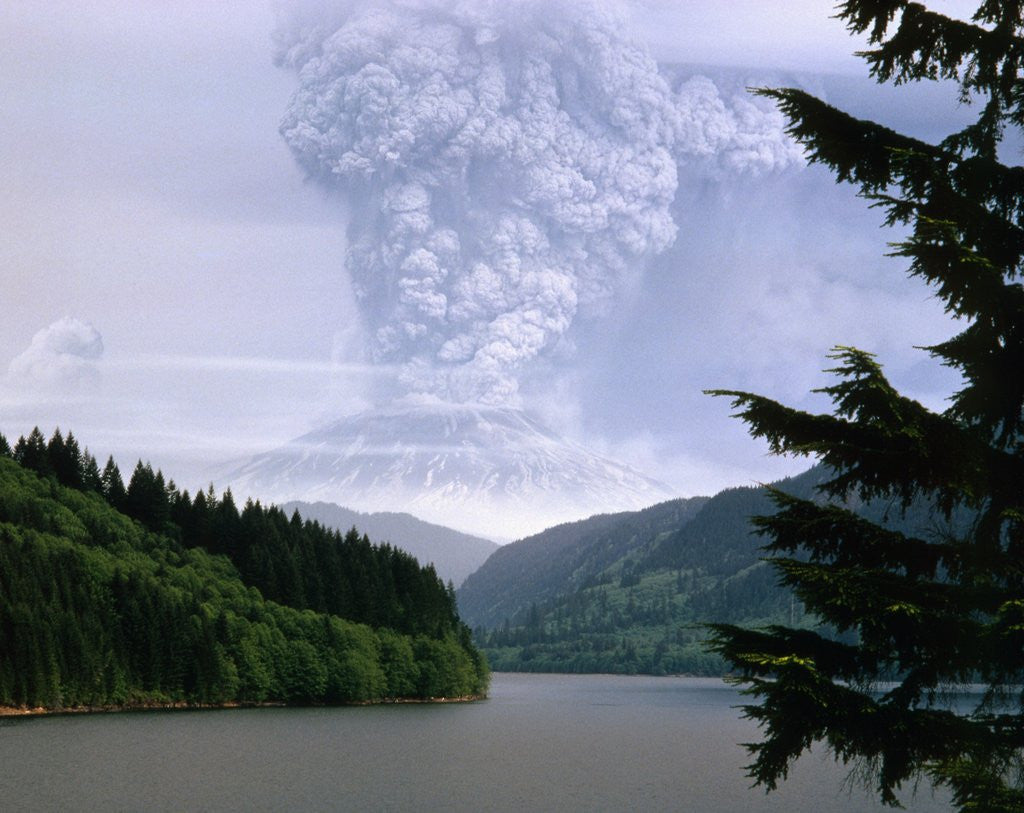 Detail of Mount St. Helens Erupting by Anonymous