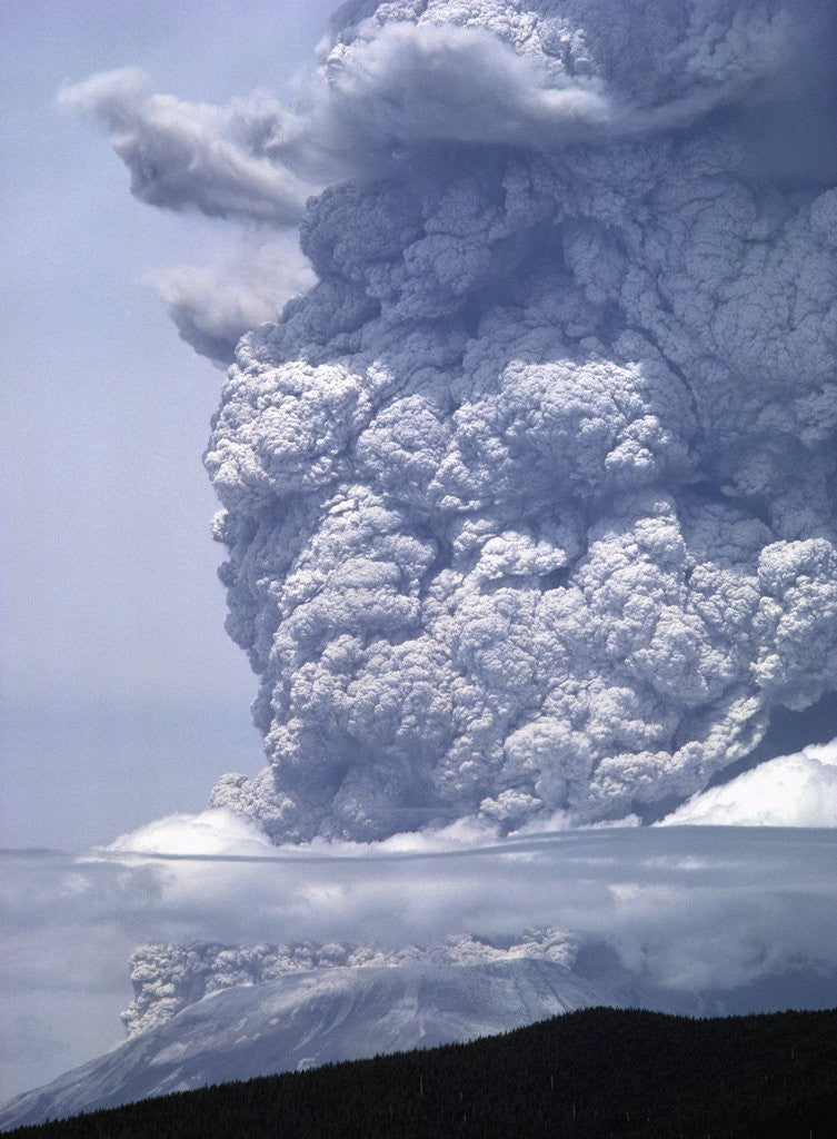 Detail of Mount St. Helens Erupting by Anonymous