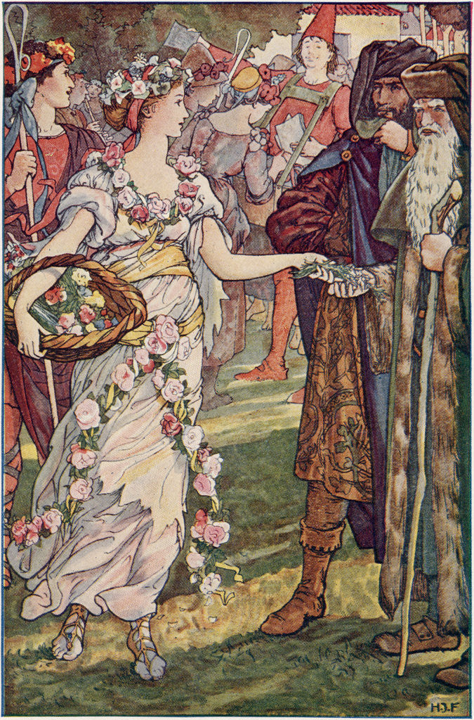 Detail of Reverend Sirs, for You There's Rosemary and Rue by H.J. Ford