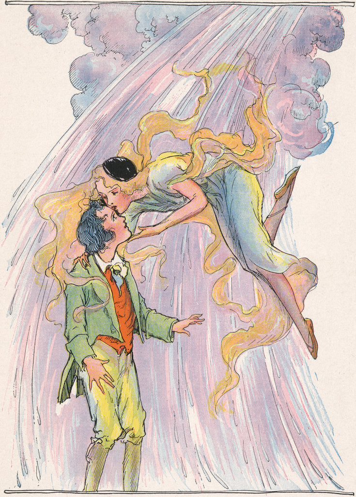 Detail of She Kissed Woot the Wanderer Lightly Upon his Forehead by John R. Neill