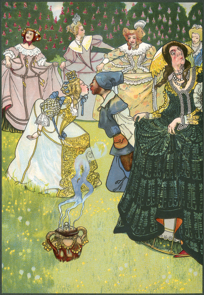 Detail of The Swineherd Illustration by Corbis