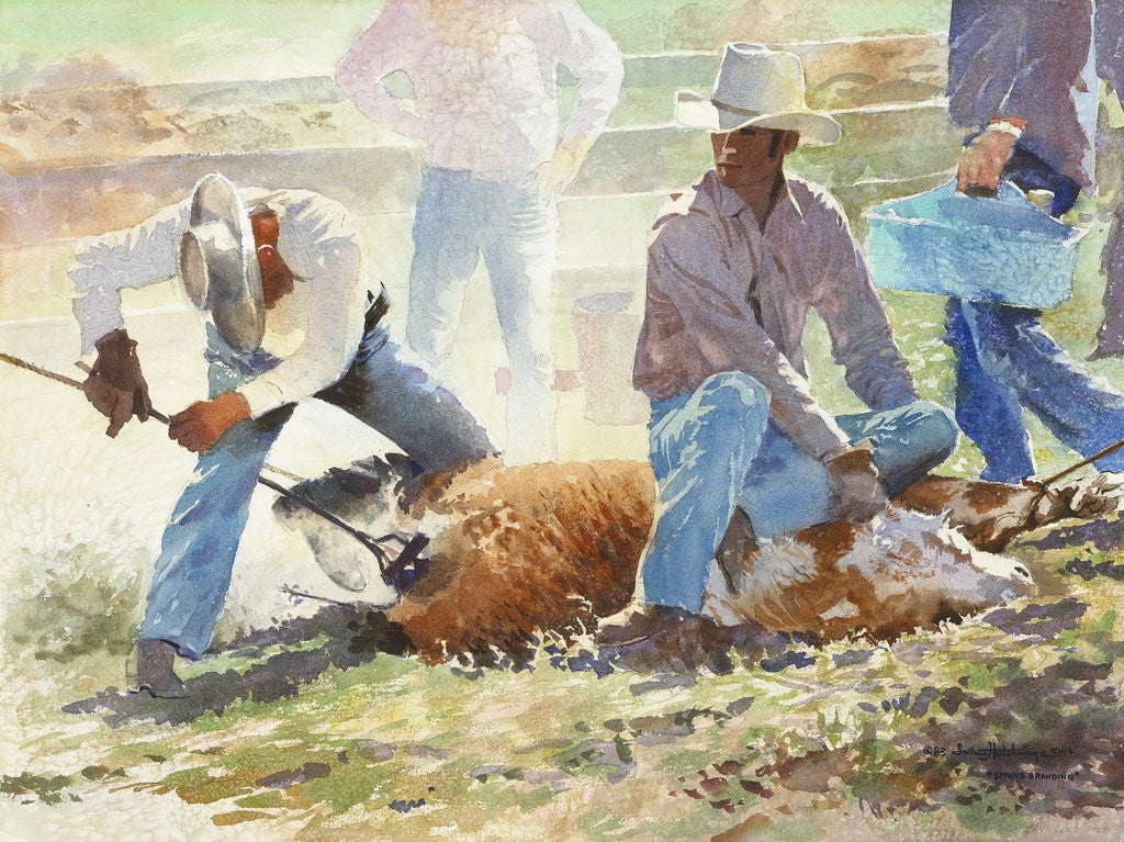 Detail of Spring Branding by LaVere Hutchings