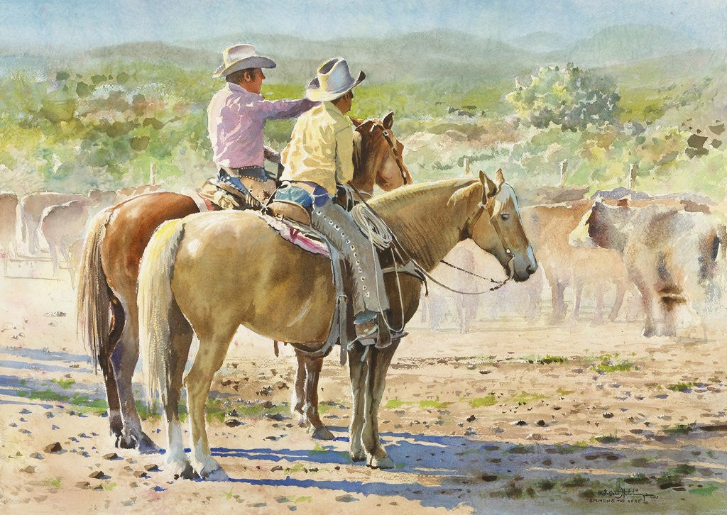 Detail of Splitting the Herd by LaVere Hutchings