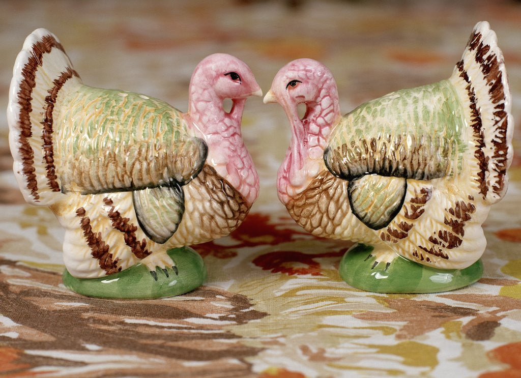Detail of Turkey Saltcellar and Pepper Shaker Set by Anonymous