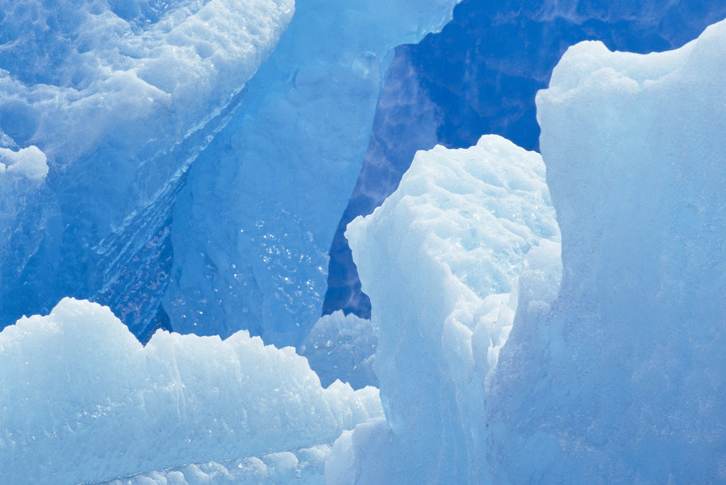 Detail of Blue Icebergs by Anonymous