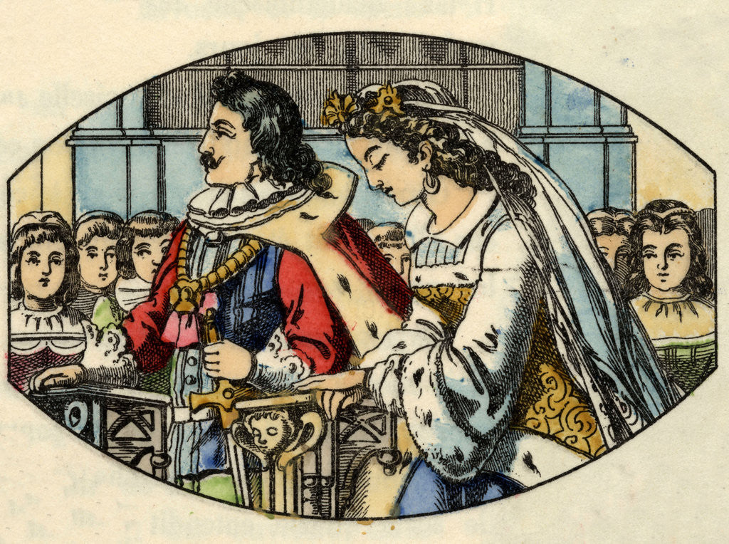 Detail of Illustration of the Marriage of Cinderella and the Prince by Anonymous