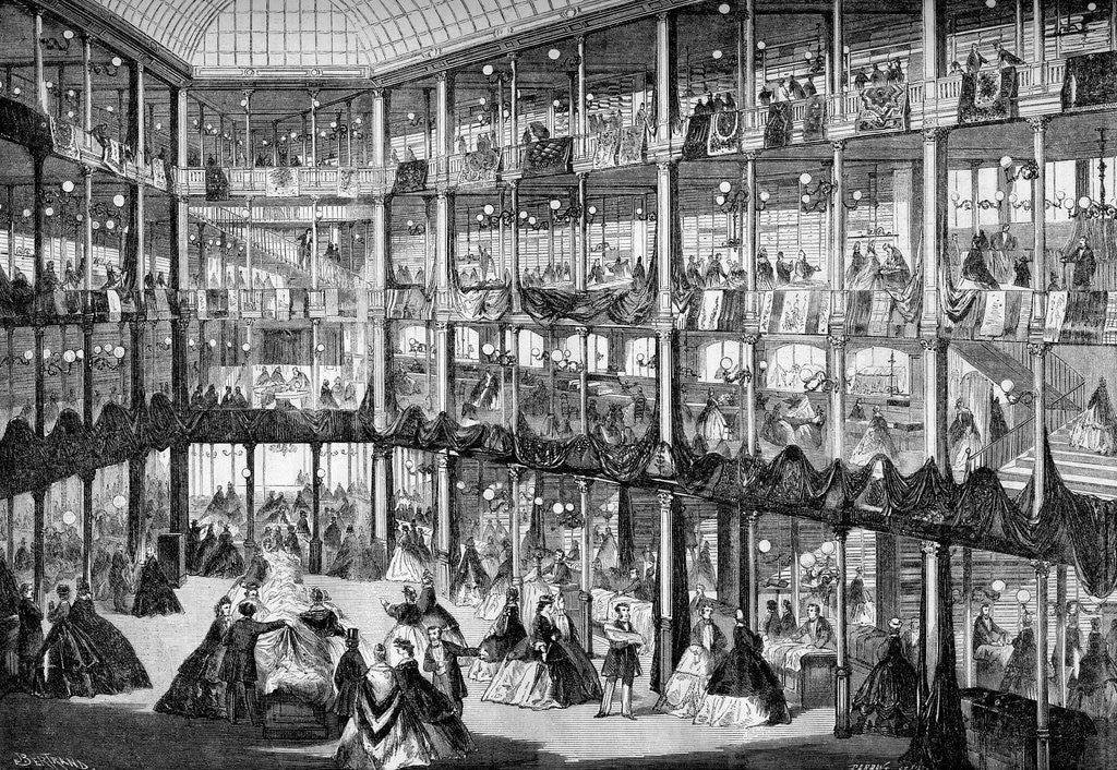 Detail of Illustration of Department Store in Paris by Anonymous