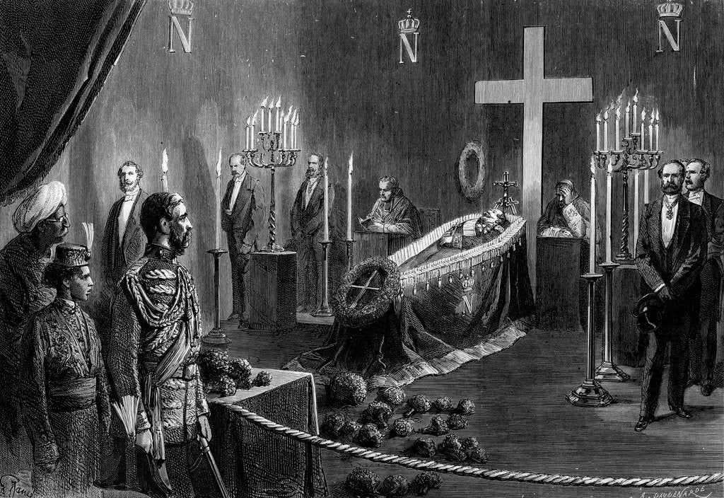 Detail of Illustration of Napoleon III Lying in State by Anonymous