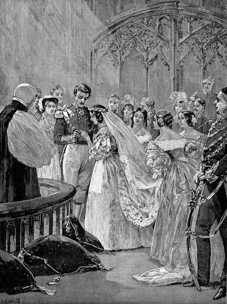 Detail of Illustration of the Marriage of Queen Victoria and Prince Albert by Corbis