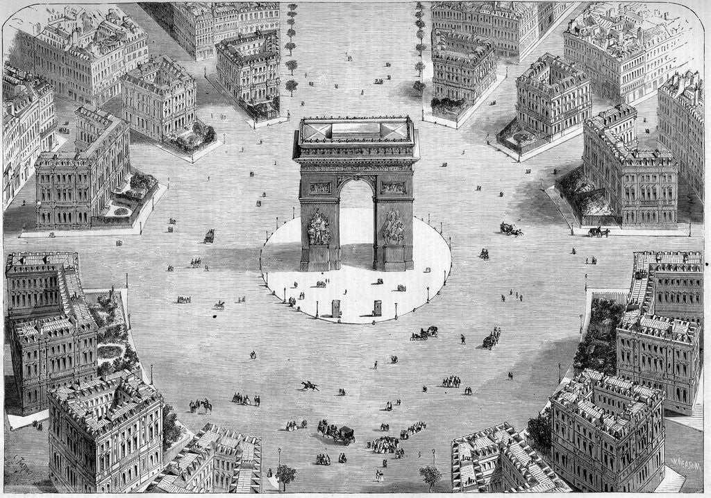 Detail of Illustration of the Place de l'Etoile by Anonymous
